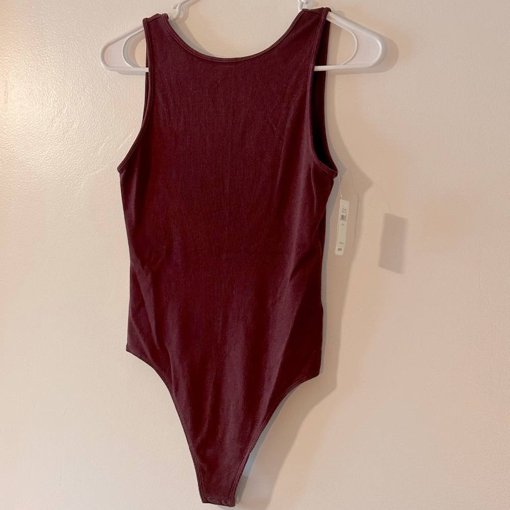 Aerie Burgundy Bodysuit